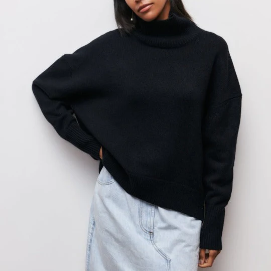 LunaSofía™ | Maglione soffice con collo alto avvolgente