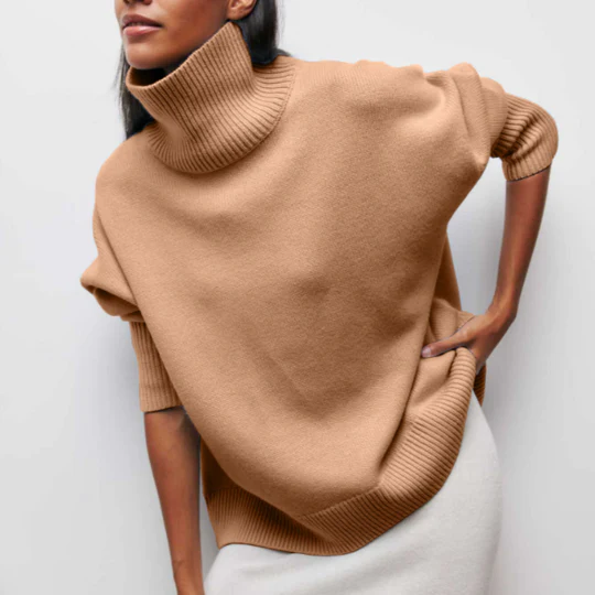 LunaSofía™ | Maglione soffice con collo alto avvolgente