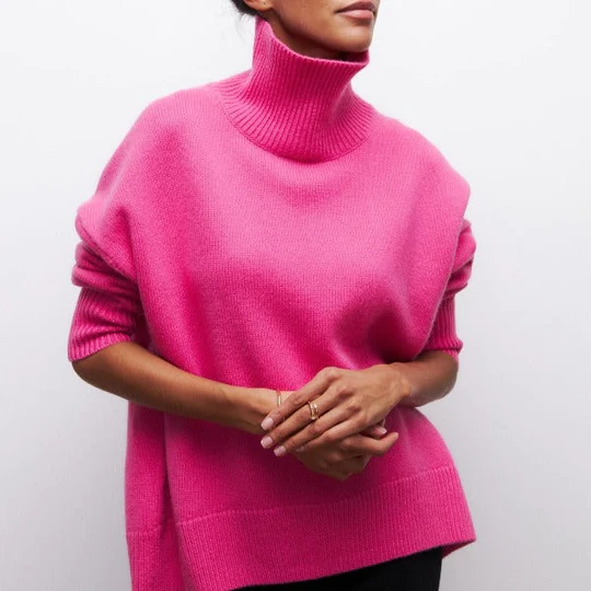 LunaSofía™ | Maglione soffice con collo alto avvolgente