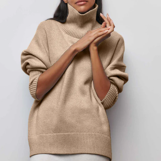 LunaSofía™ | Maglione soffice con collo alto avvolgente