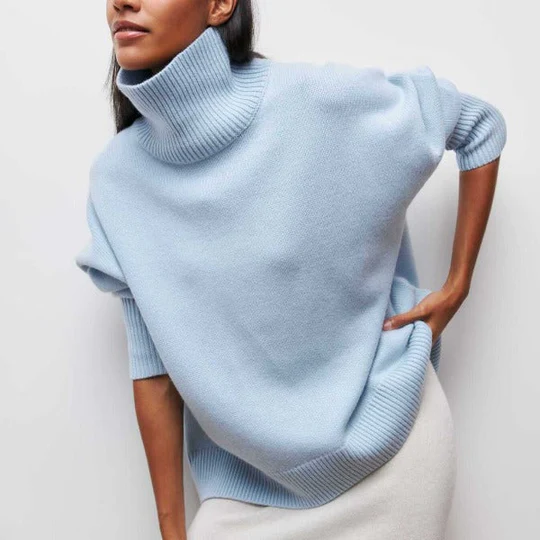 LunaSofía™ | Maglione soffice con collo alto avvolgente