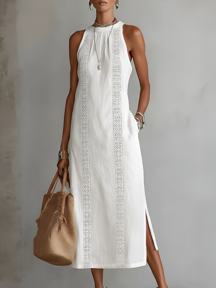 Jimena™ | Abito Midi con Colletto alla Coreana