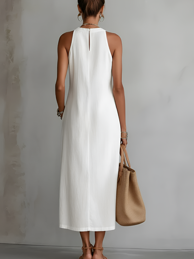 Jimena™ | Abito Midi con Colletto alla Coreana
