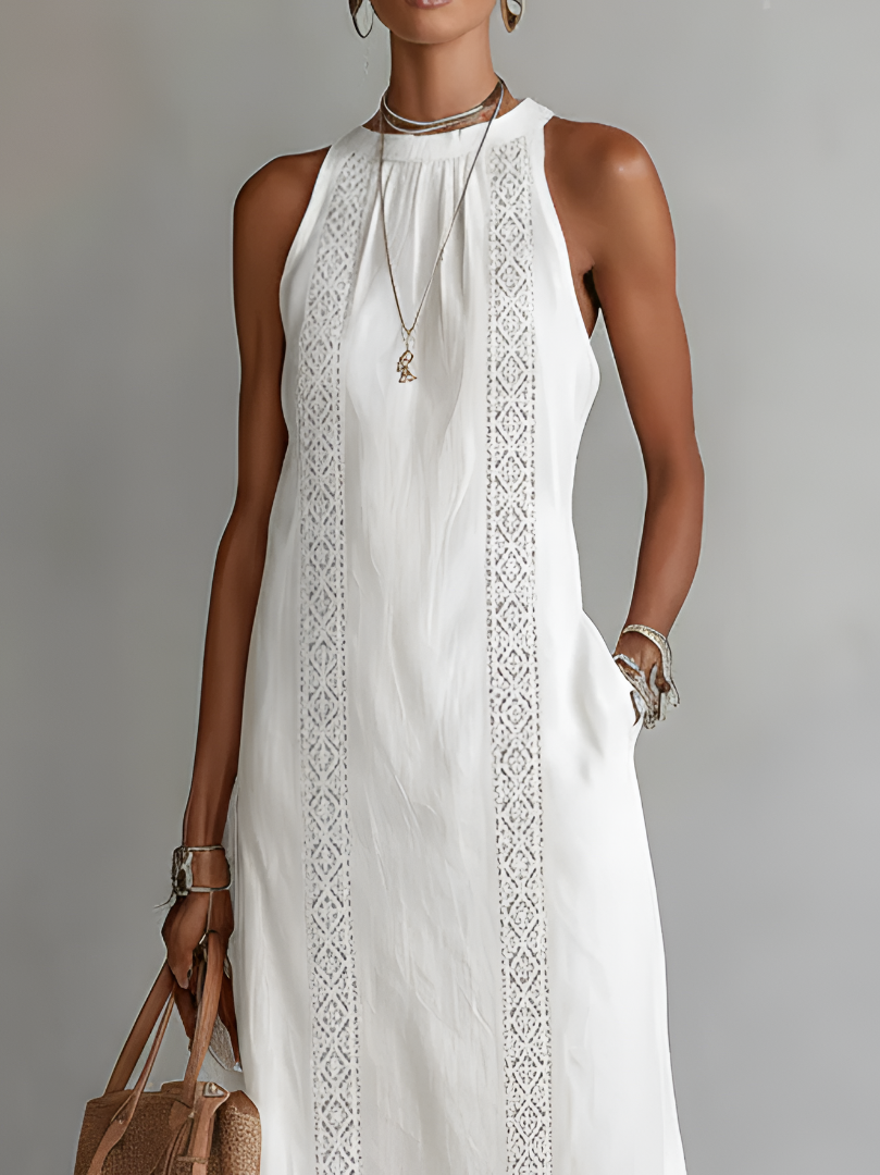 Jimena™ | Abito Midi con Colletto alla Coreana