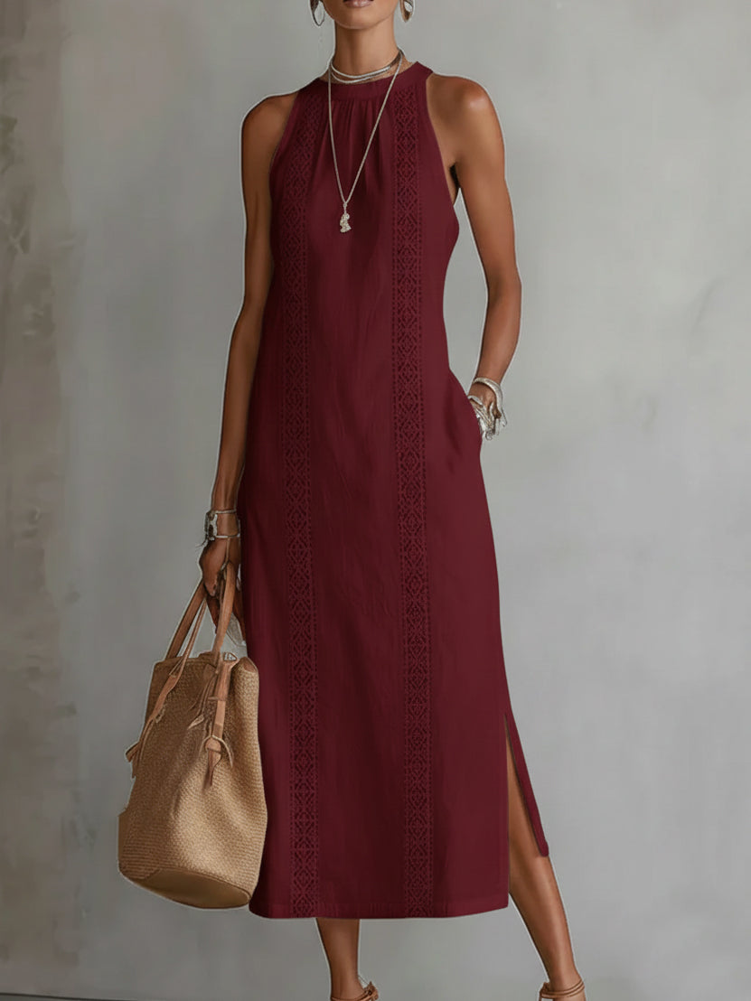 Jimena™ | Abito Midi con Colletto alla Coreana